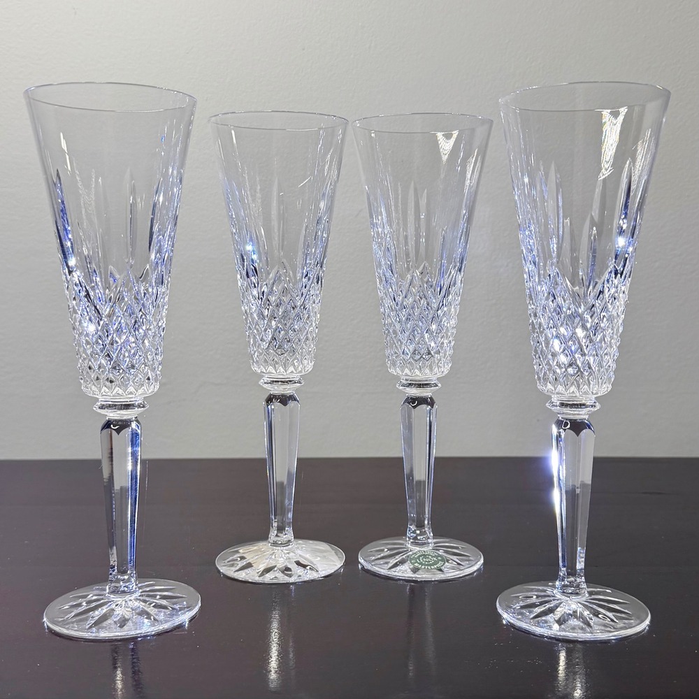 Lenox Masterpiece Collection Crystal Champagne Flutes Set of 4 Clear‎ Home 9.25"